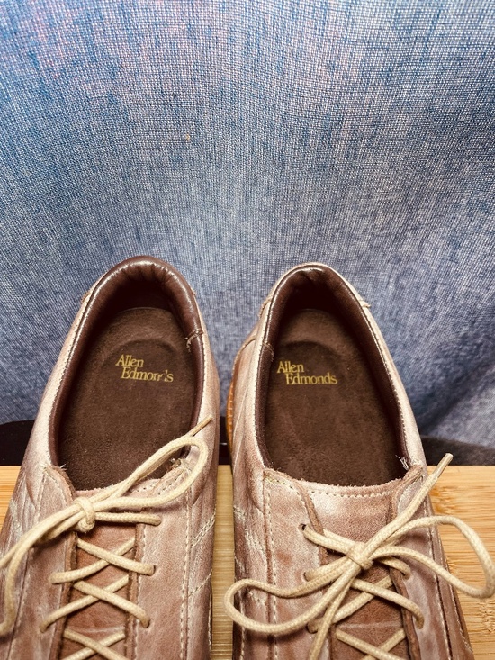 Allen Edmonds Voyager Light Brown Lace Up Shoes Leather Oxfords 13D EUC! main image 7